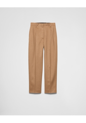Camel-hair pants