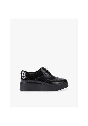 Womens Carvela Strada Faux Patent-Leather Platform Brogues