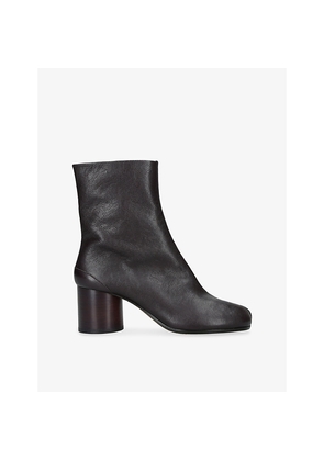 Womens Maison Margiela Tabi 60 Leather Heeled Ankle Boots