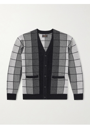 Beams Plus - Checked Wool Cardigan - Men - Black - S