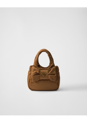 Mini padded Re-Nylon bag with bow