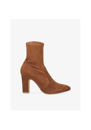 Womens Dune Optilly Heeled Suede Ankle Boots