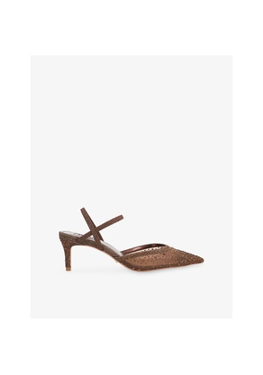 Womens Dune Charismatic Mesh Sling-Back Courts