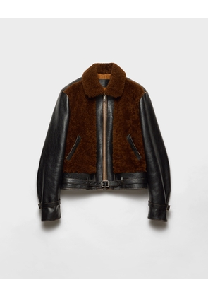 Leather and shearling jacket