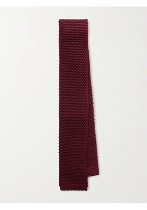 Brunello Cucinelli - 6cm Knitted Silk Tie - Men - Burgundy