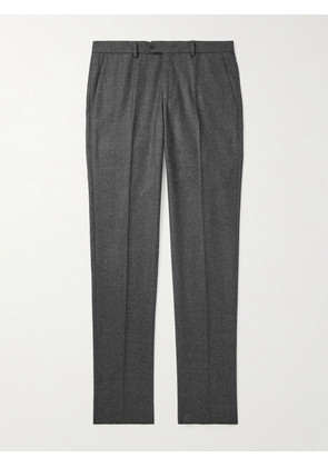 Rubinacci - Luca Slim-Fit Tapered Wool-Flannel Trousers - Men - Gray - IT 44