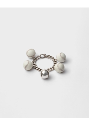 Metal baseball bracelet