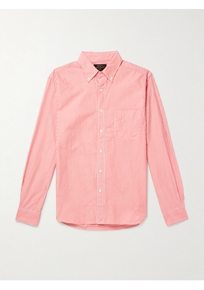Beams Plus - Button-Down Collar Striped Cotton Shirt - Men - Red - S