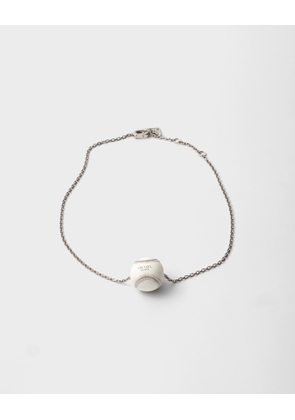 Metal baseball necklace