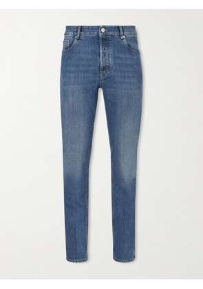 Brunello Cucinelli - Slim-Fit Straight-Leg Logo-Embroidered Jeans - Men - Blue - IT 46