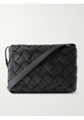 Bottega Veneta - Large Diago Intrecciato Full-Grain Leather Messenger Bag - Men - Black