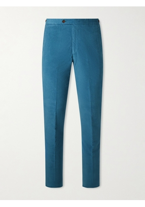 Sid Mashburn - Juniper Stretch Cotton-Moleskin Trousers - Men - Blue - UK/US 30
