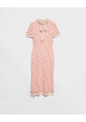 Printed stretch georgette dress