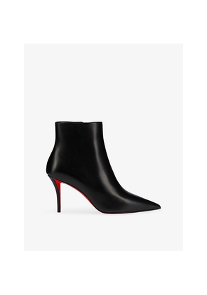 Womens Christian Louboutin Miss Z Booty 80 Leather Boots