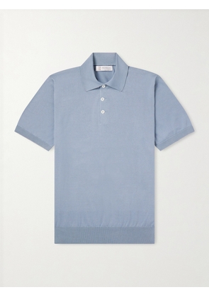 Brunello Cucinelli - Cotton Polo Shirt - Men - Blue - IT 46