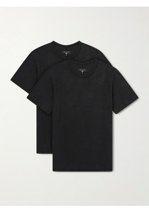 Rag & Bone - Set of Two Classic Flame Cotton-Jersey T-Shirts - Men - Black - S