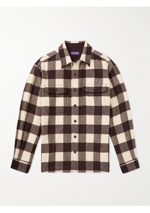 Ralph Lauren Purple Label - Gable Checked Wool Shirt - Men - Brown - S