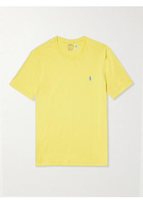 Polo Ralph Lauren - Slim-Fit Logo-Embroidered Cotton-Jersey T-Shirt - Men - Yellow - XS
