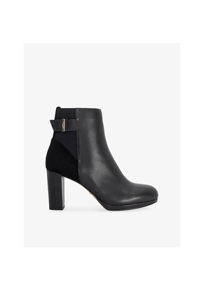 Womens Dune Olens Leather Heeled Ankle Boots