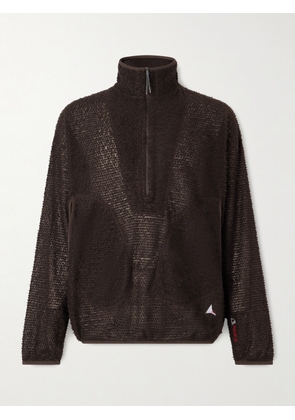 ROA - Ocular Logo-Embroidered Polartec® Alpha® Direct Half-Zip Sweater - Men - Brown - S