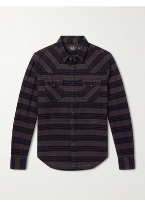 RRL - Striped Cotton-Twill Shirt - Men - Blue - S