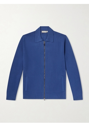 Canali - Cotton and Modal-Blend Zip-Up Cardigan - Men - Blue - IT 46