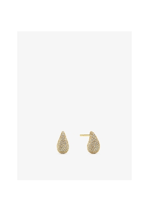 Womens Sif Jakobs Goccia Calare Piccolo 18ct Yellow Gold-Plated Sterling-Silver and Cubic Zirconia Stud Earrings
