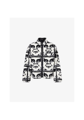 Mens Obey Repeated Icon Sherpa Jacket