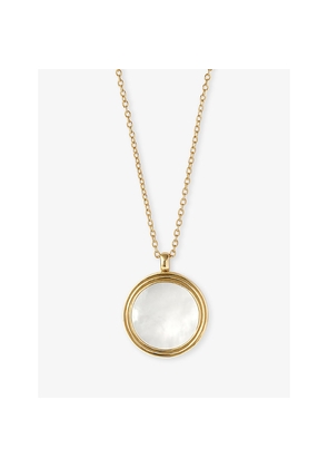 Womens Astley Clarke Stilla 18ct Yellow Gold Vermeil and Mother-Of-Pearl Locket Necklace