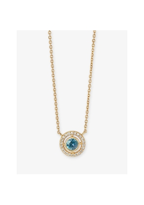 Womens Astley Clarke June Birthstone 14ct Yellow-Gold, Alexandrite and 0.08ct Lab-Grown Diamond Pendant Necklace