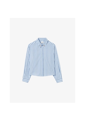 Womens Claudie Pierlot Striped Boxy-Fit Cotton Shirt