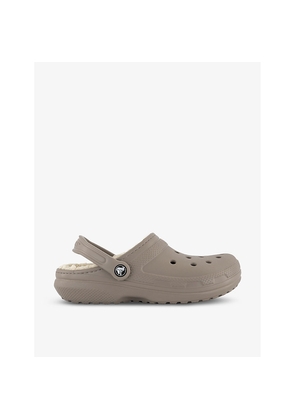 Womens Crocs Classic Shearling-Lined Rubber Clogs
