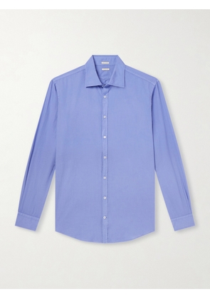 Massimo Alba - Genova Cotton Shirt - Men - Blue - S