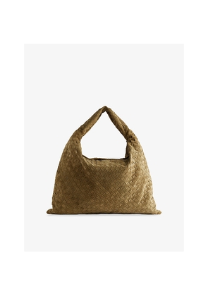 Womens Bottega Veneta Hop Large Suede Shoulder Bag