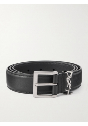 SAINT LAURENT - Leather Belt - Men - Black - EU 80