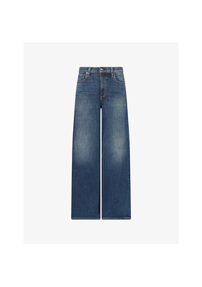 Womens Rag & Bone Flexi Sofie Ankle Wide-Leg Denim Jeans