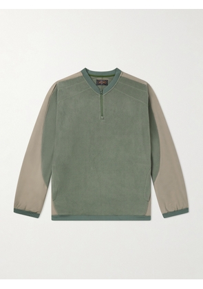 Beams Plus - Half-Zip Fleece Sweater - Men - Green - S