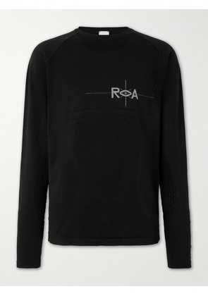 ROA - Logo-Embroidered SENSIL® Breeze T-Shirt - Men - Black - S