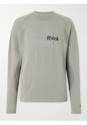 ROA - Logo-Embroidered SENSIL® Breeze T-Shirt - Men - Green - S
