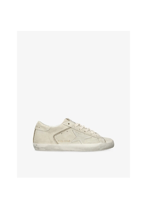 Womens Golden Goose Superstar 15110 Suede Low-Top Trainers