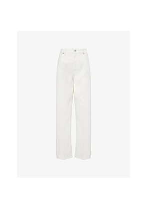 Womens Victoria Beckham High-Rise Wide-Leg Denim Jeans