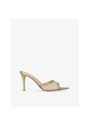 Womens Gianvito Rossi Rania 85 Mesh Heeled Mules