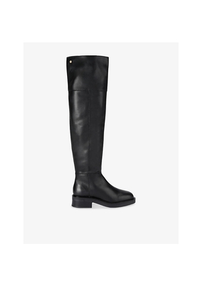 Womens Carvela Napoli Leather Flat Over-The-Knee Boots