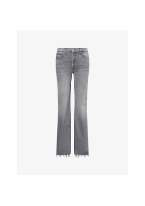 Womens Mother The Doozy Sneak Fray Stretch-Denim Jeans
