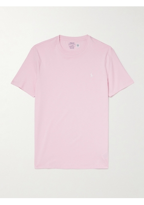 Polo Ralph Lauren - Slim-Fit Logo-Embroidered Cotton-Jersey T-Shirt - Men - Pink - XS