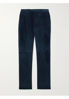 Rubinacci - Straight-Leg Cotton-Corduroy Trousers - Men - Blue - IT 44