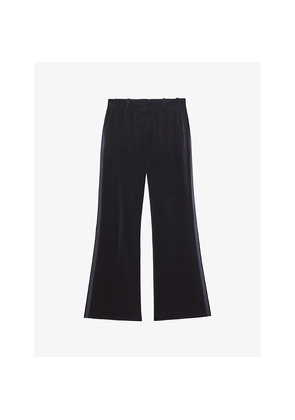 Womens Reiss Verda Flare-Leg Velvet Trousers