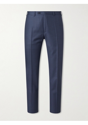 Canali - Slim-Fit Tapered Puppytooth Wool Suit Trousers - Men - Blue - IT 46