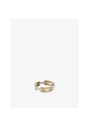 Womens Monica Vinader Signature Link 18ct Yellow Gold Vermeil Stacking Ring