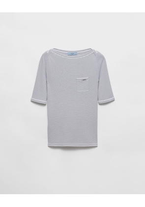 Viscose boat neck sweater